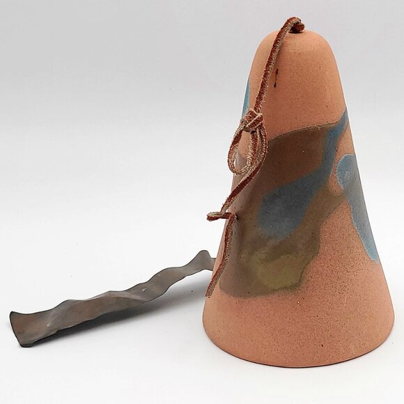 Elmer Loretta Gatti Vintage Southwestern Abstract Wind Bell Windchime Copper Tag - Picture 3 of 8